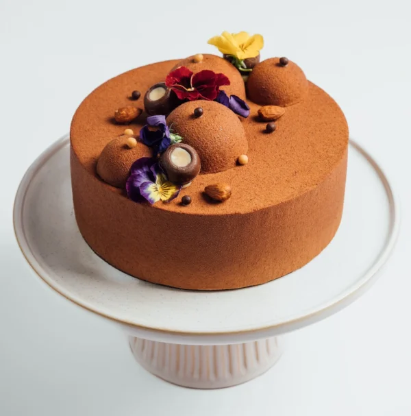 379A5543-1 Dark Chocolate Almond Birthday Cake