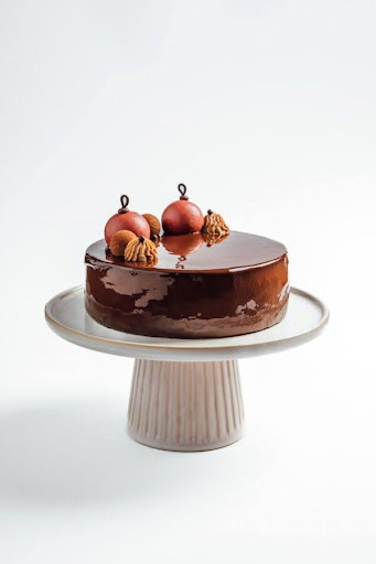 Black Forest Cake with white colour background