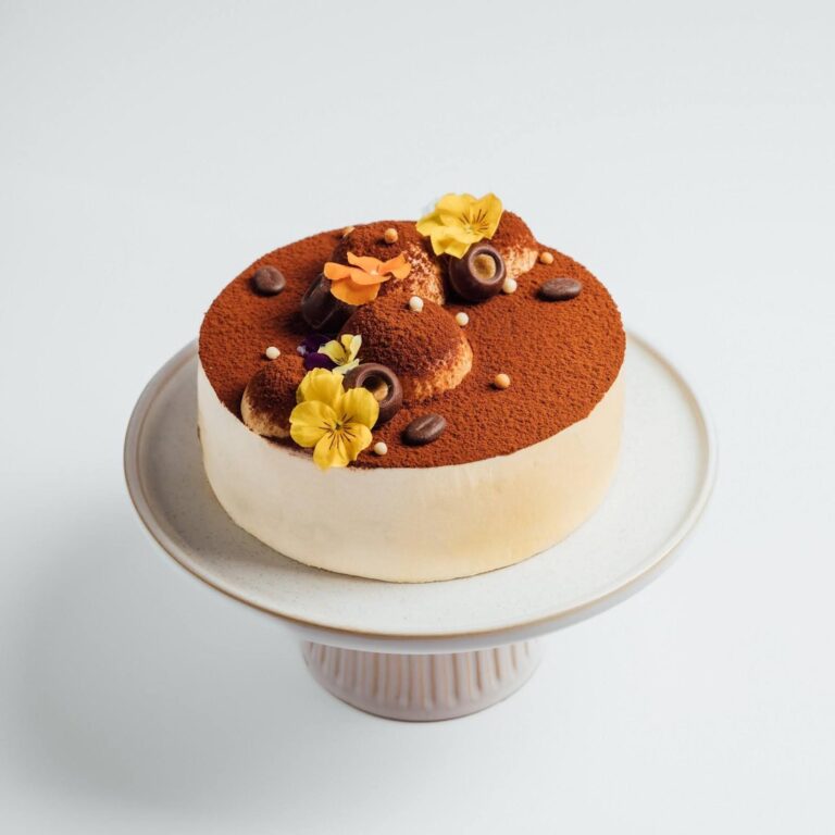 Tiramisu Cake with white background 768x768