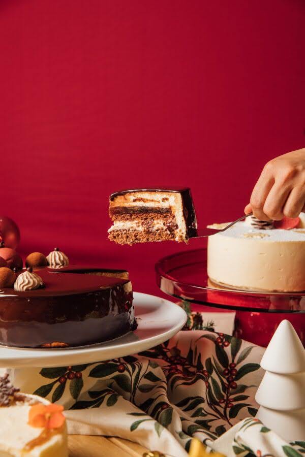 A delicious Black Forest cake displayed on a table