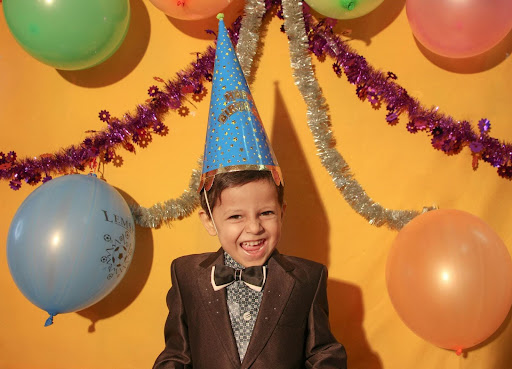 A joyful child’s birthday celebration moment